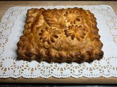 Пирог с капустой (слоеное тесто)